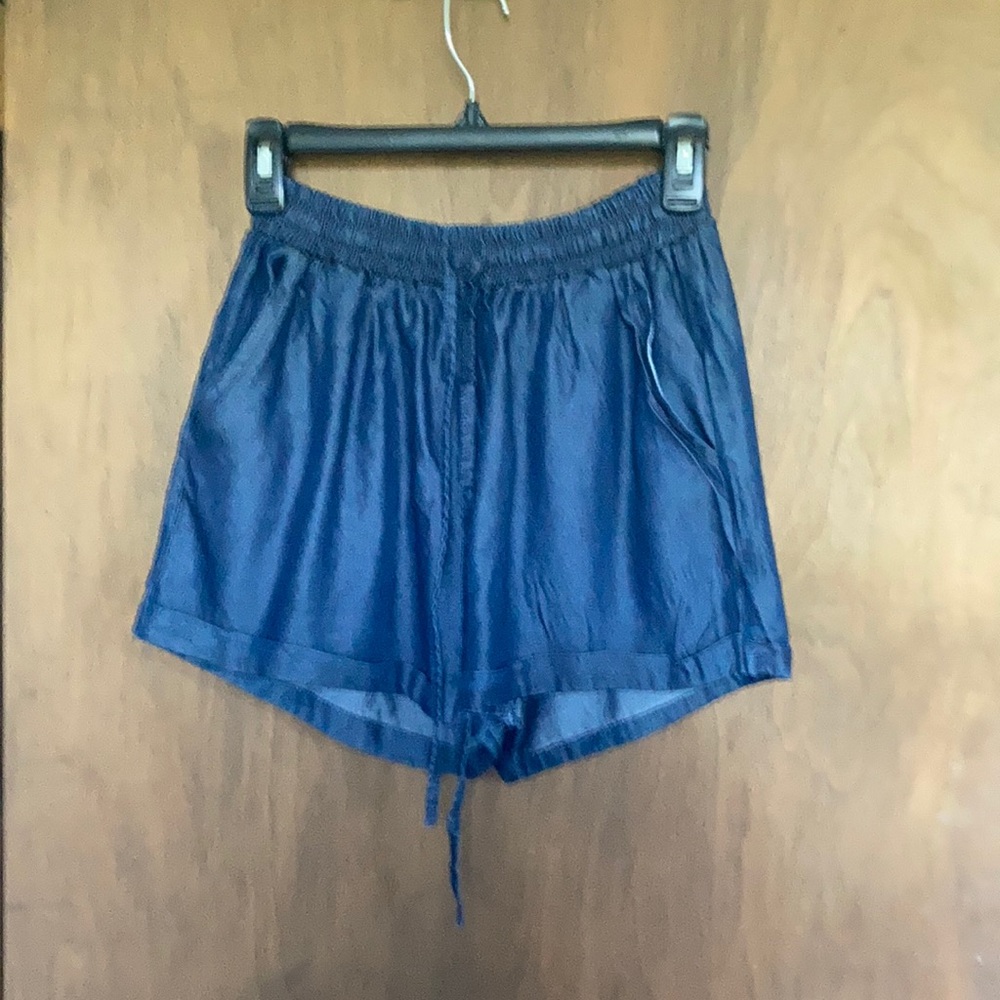 short tencel pull on elastic waist short with pockets casual size M - Picture 17 of 17